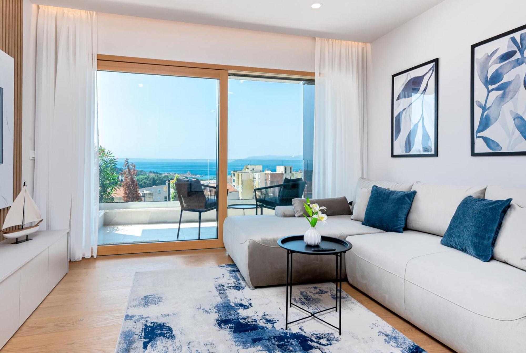 Luxury Adria Sea City & Mountain View Apartment マカルスカ エクステリア 写真