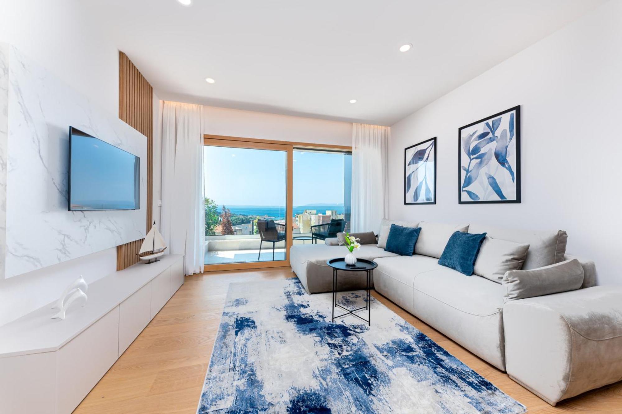 Luxury Adria Sea City & Mountain View Apartment マカルスカ エクステリア 写真
